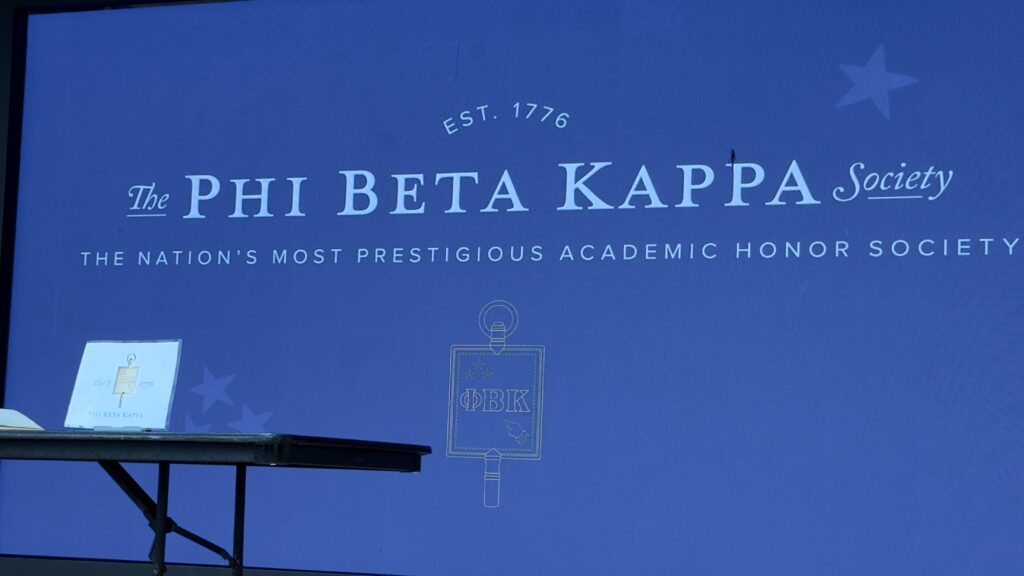 Phi Beta Kappa ceremony