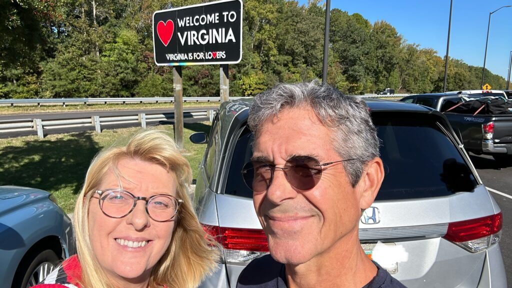 Couple at rest stop