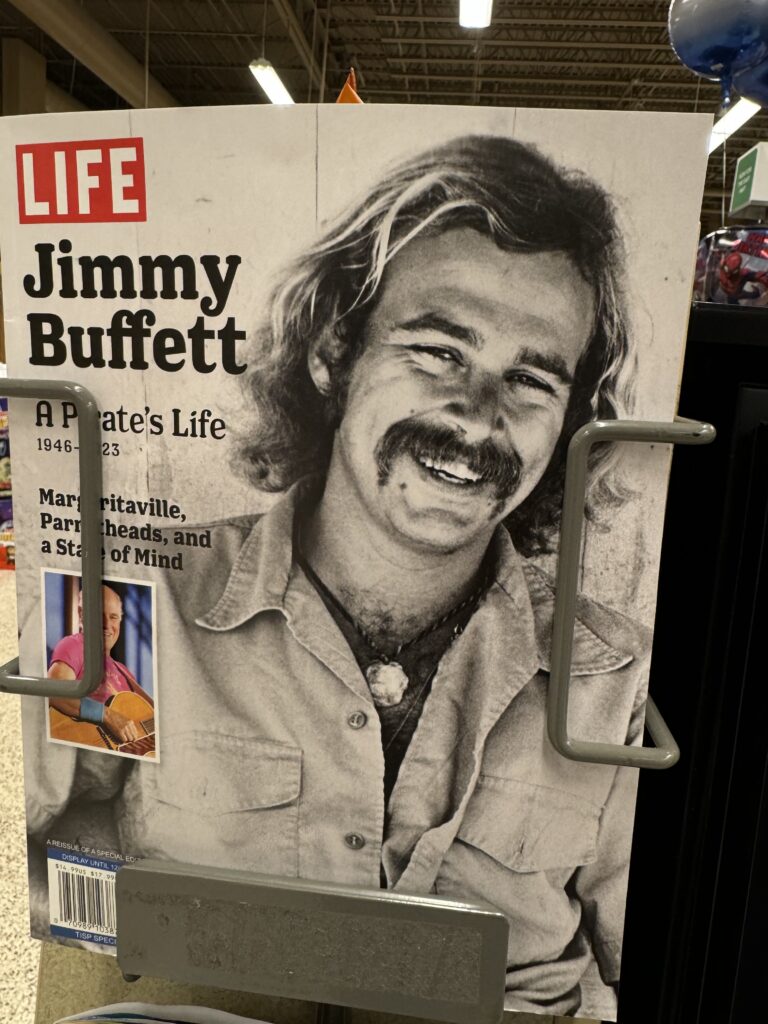 Jimmy Buffett on a magazine cover