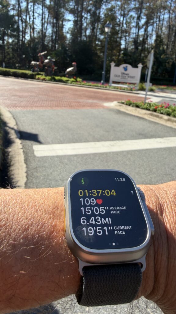 Apple Watch fitness app on a person's wrist