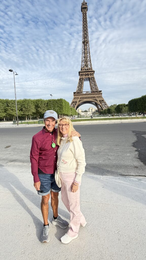Senior couple at Eiffel tower