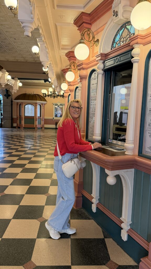 Woman at service desk
