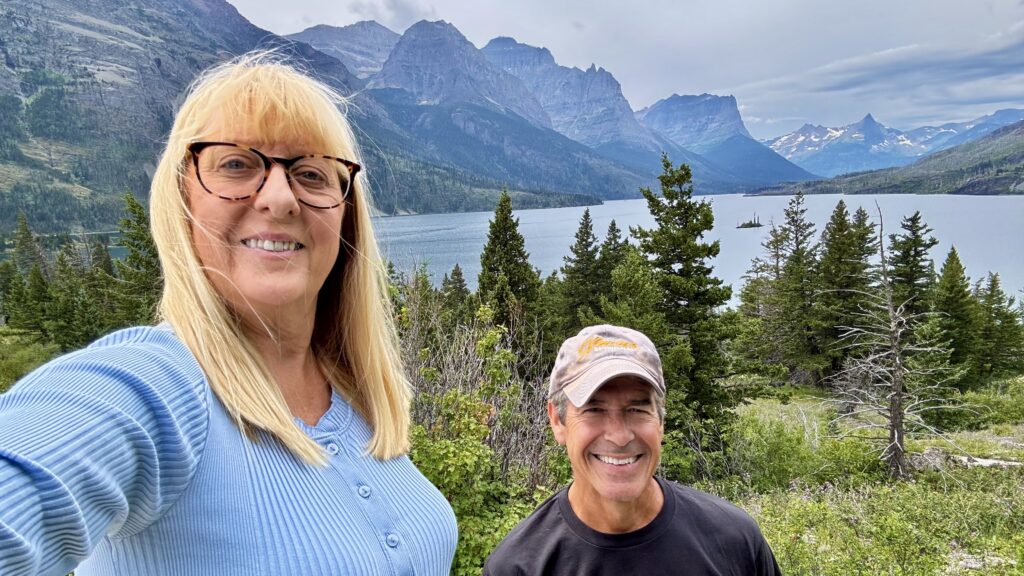 two seniors at Glacier National Park's Wild Goose Island